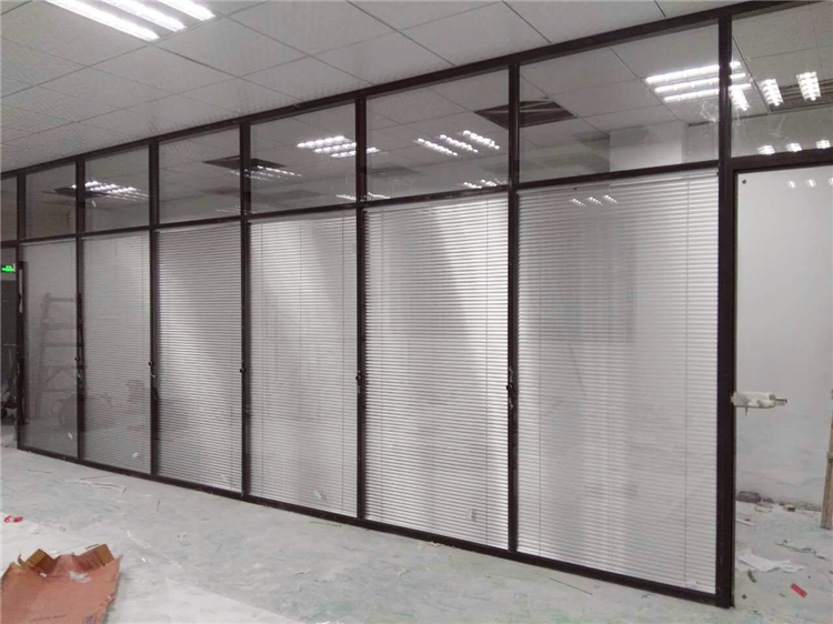 玻璃隔斷雙玻帶百葉隔斷墻